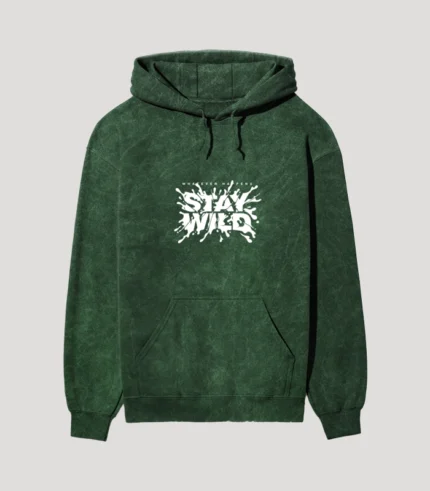 Green Acid Wash Hoodie