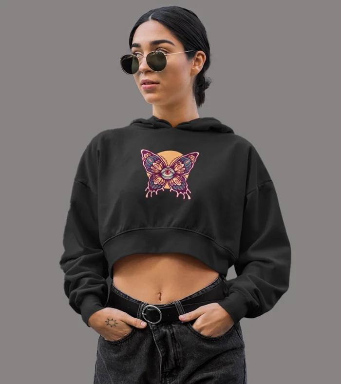 Eye-Catching Crop Hoodie