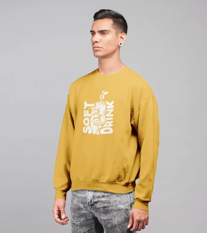 Fizzy Vibes Sweatshirt Mustard Yellow